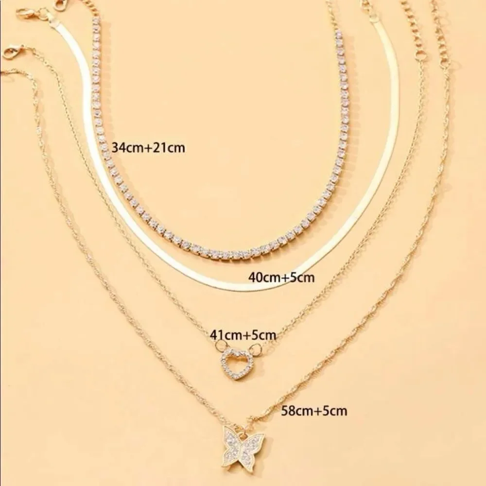 ✨ 5 piece gold tone necklaces ✨​​​​​ - Picture 4 of 4